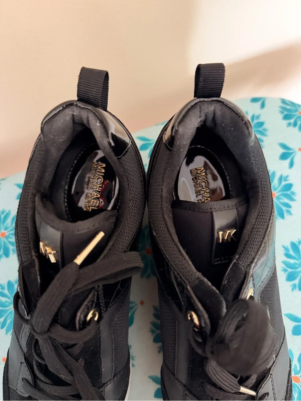 Michael Kors Black and Gold Women's Fashion Sneakers